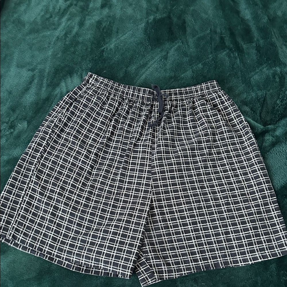 Fresh Produce Women's Black and White Checkered Shorts